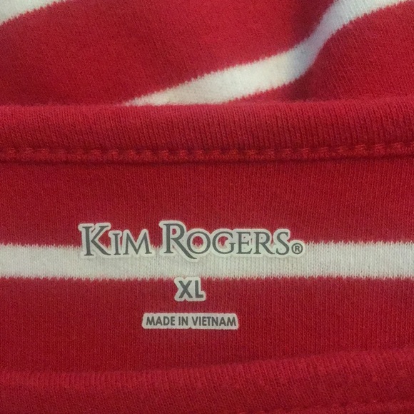❌Kim Rogers Sz.XL Red and white striped. EUC - Picture 4 of 4